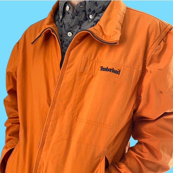 Timberland Mens Orange Windbreaker 